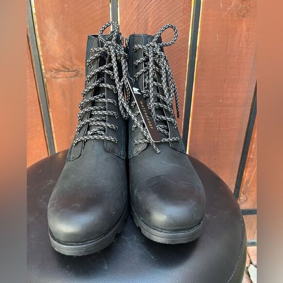 NWT Sorel Emelie Short Lace Boot size 7 Black - Picture 7 of 9